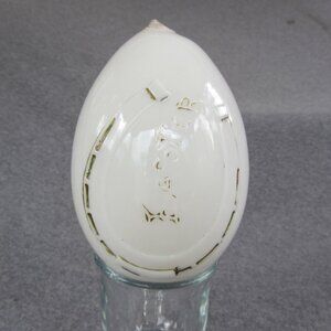 antique victorian white milk glass easter egg (H133)